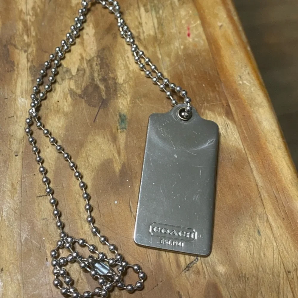 Coach Silver Tag Necklace - Picture 2 of 3